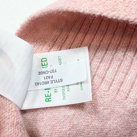 J.Crew Pullover Sweater Womens Medium Pink Merino Wool Alpaca Turtle Neck - Picture 9 of 11